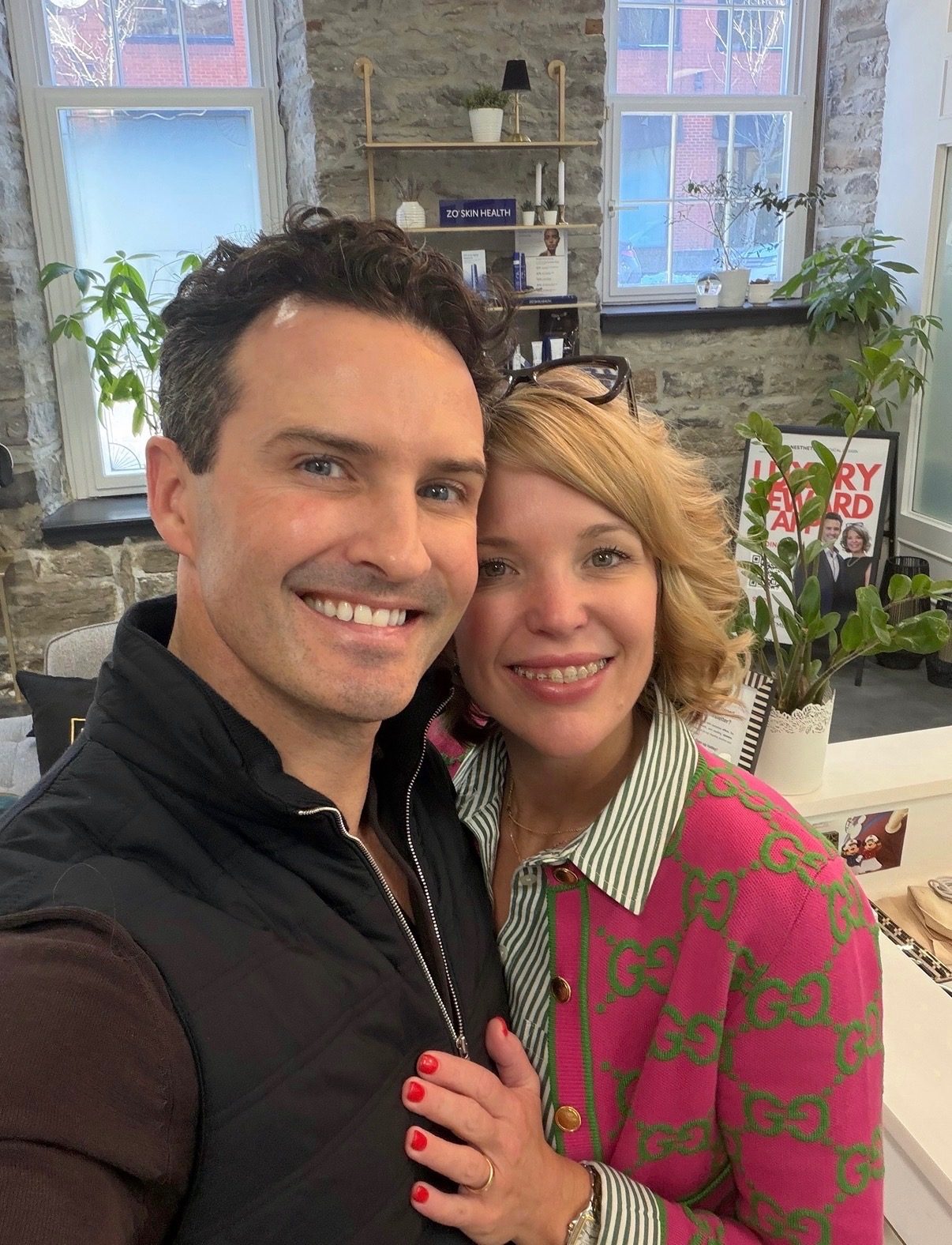 Dan and Michele of Danesthetics, smiling together in the ByWard Market clinic.